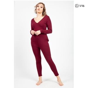 Burgundy smash & tess romper